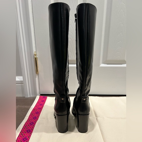Kate Spade Black Heeled Leather Boots - Picture 6 of 9
